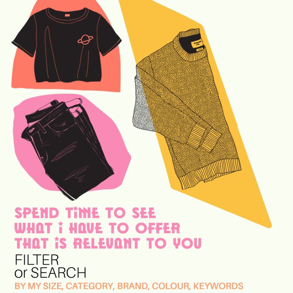 Spend time to see what else I have to offer - Search your size, category, brand
